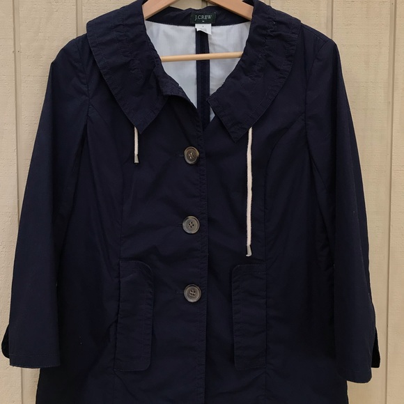 J. Crew Jackets & Blazers - Navy Blue J. Crew Weather Coat Woman’s 4